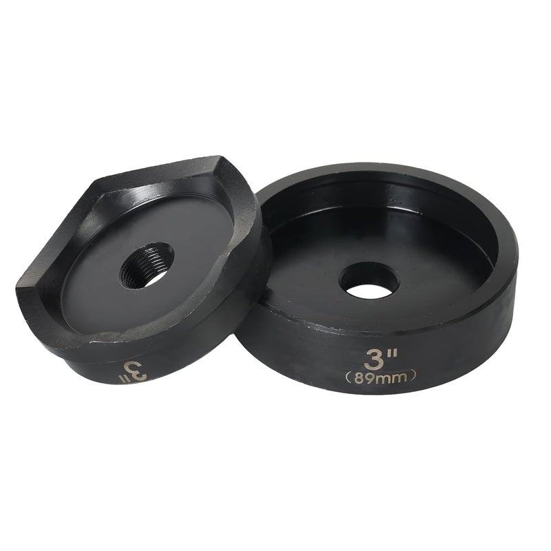 ZUVER 3" (89mm) Conduit Punch and Die Black Oxide Finish, Work with KO Tools Hydraulic Knockout Driver 3/4"-16UN Thread - Image 1